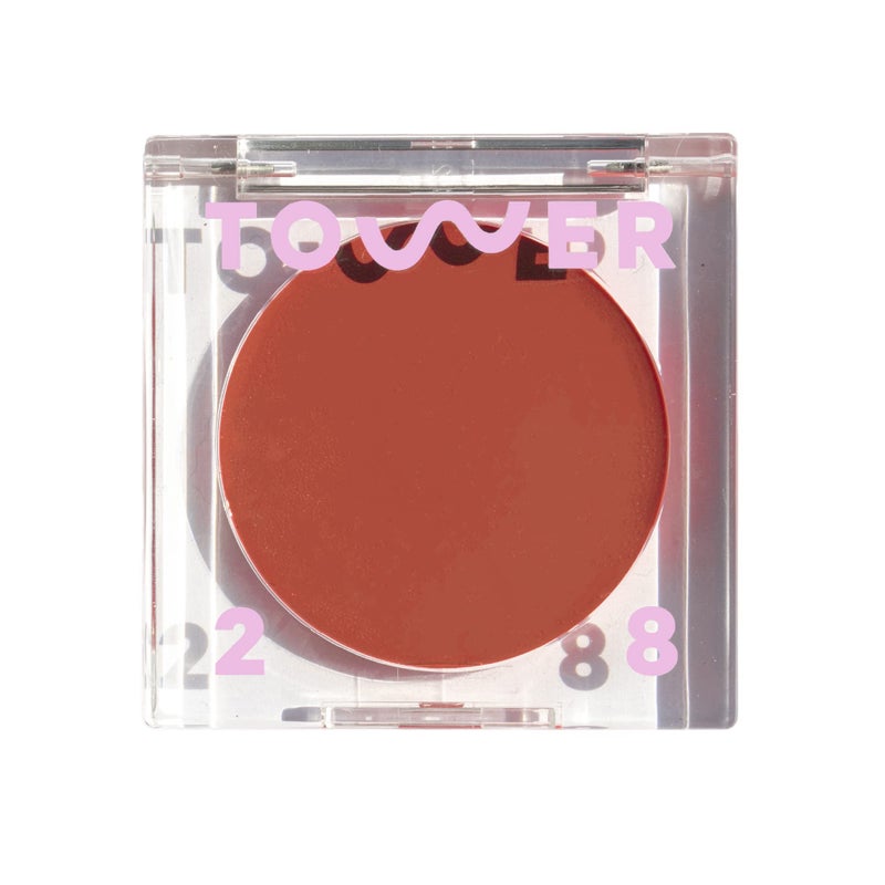 Tower 28 Beauty BeachPlease Cream Blush for Cheeks and Lips - Multi-Purpose Lip and Cheek Tint in Orange Blush - for Sensitive Skin - Color POWER HOUR, Luminous Finish - Image 1