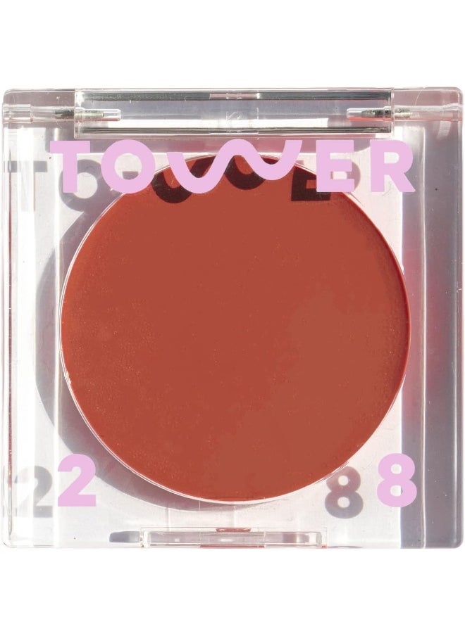 TOWER 28 Beachplease Luminous Tinted Balm, Power Hour, Multi-Purpose Cheek And Lip Cream Blush In Terracotta, Dewy Finish, Green Tea And Aloe Vera Extract  - Image 1