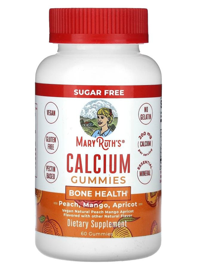 MaryRuth's - Calcium Gummies Peach Mango Apricot 200 mg 60 Gummies (100 mg per Gummy) - Image 1