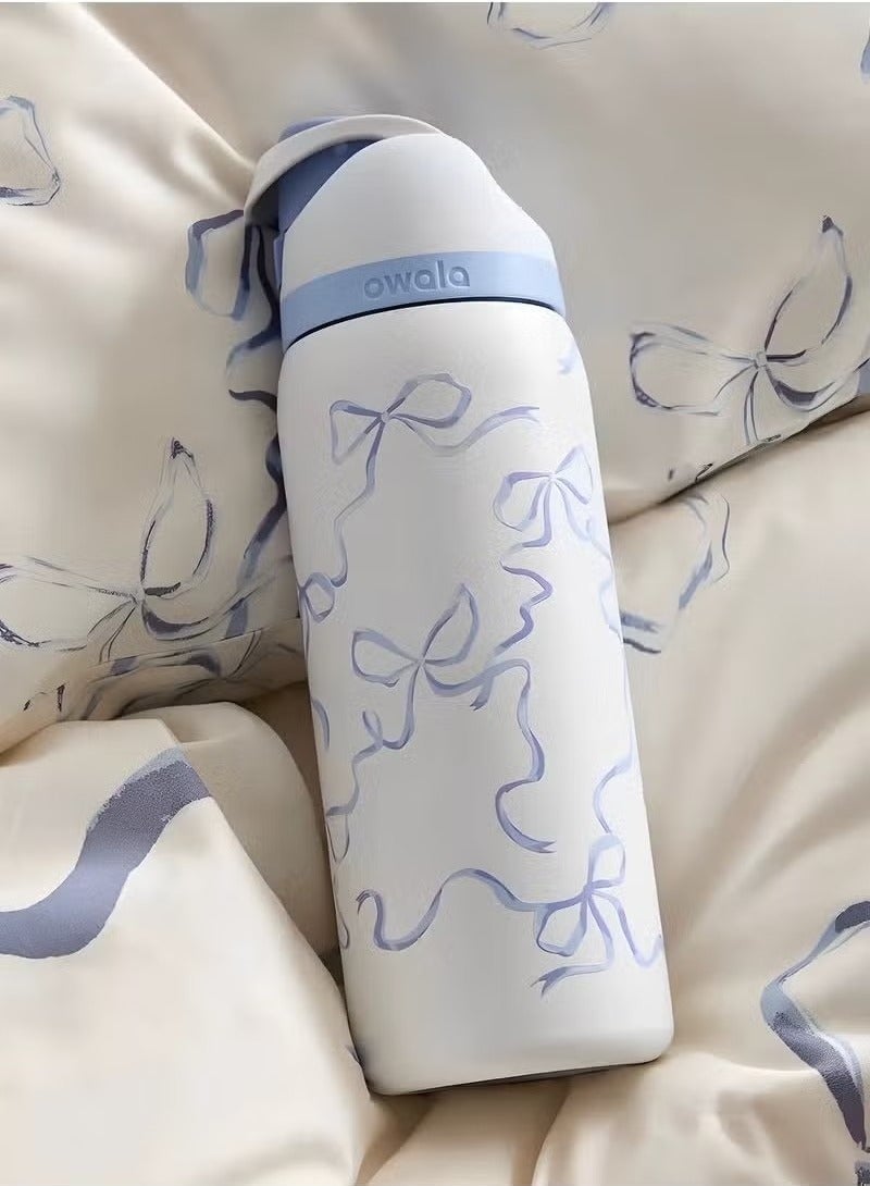 Owala Freesip Insulated Stainless Steel Water Bottle With Straw For Sports And Travel, Bpa-Free, 24-Ounce,Blue Tie - Image 2