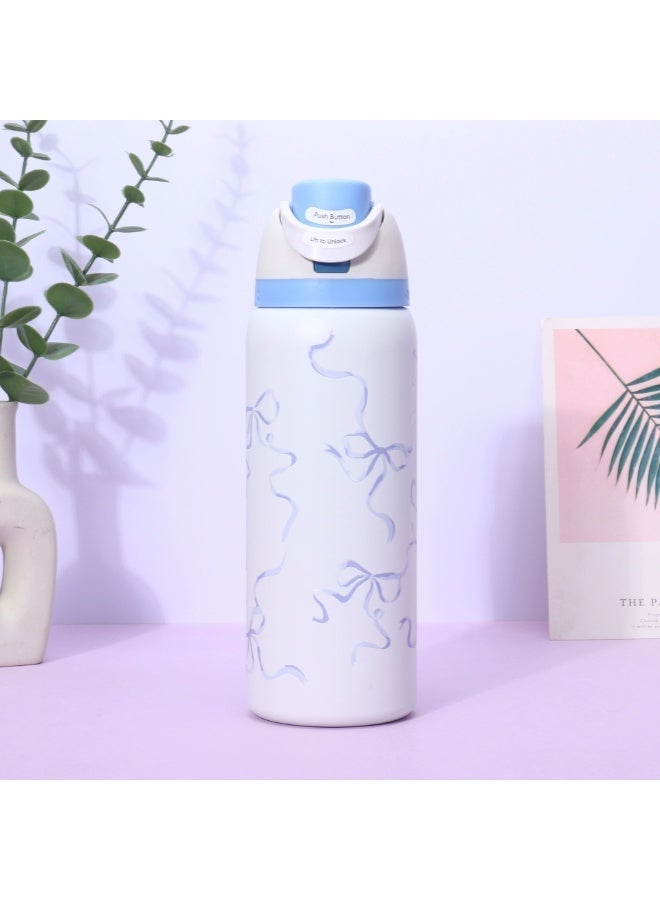 Owala Freesip Insulated Stainless Steel Water Bottle With Straw For Sports And Travel, Bpa-Free, 24-Ounce,Blue Tie - Image 3