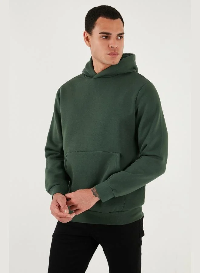 Buratti Regular Fit Hooded Kangaroo Pocket Furry Soft Raised Sweat Men's SWEAT 5905281