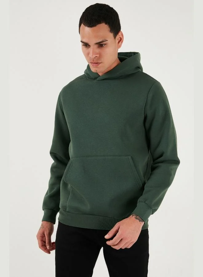 Buratti  Buratti Regular Fit Hooded Kangaroo Pocket Furry Soft Raised Sweat Men's SWEAT 5905281 for Men | Best Price UAE