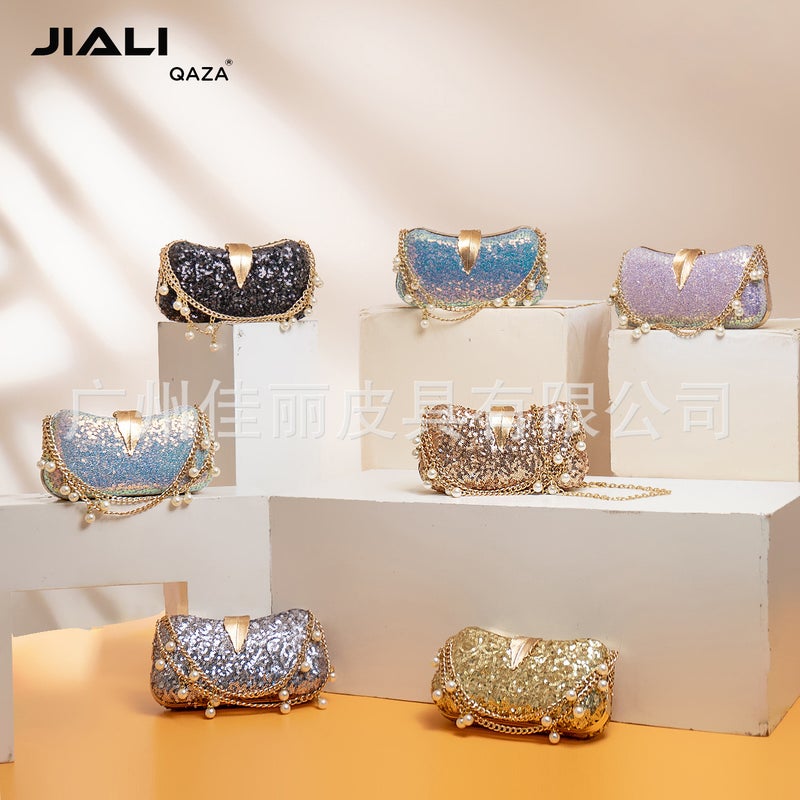 Qaza Luxury Dinner Bag 2024 Fashion New Dancing Party Diamond Women Clutch Bag - Image 2