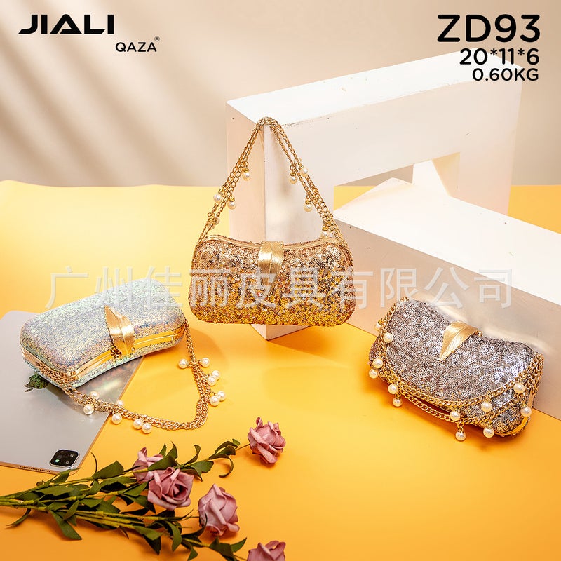 Qaza Luxury Dinner Bag 2024 Fashion New Dancing Party Diamond Women Clutch Bag - Image 3