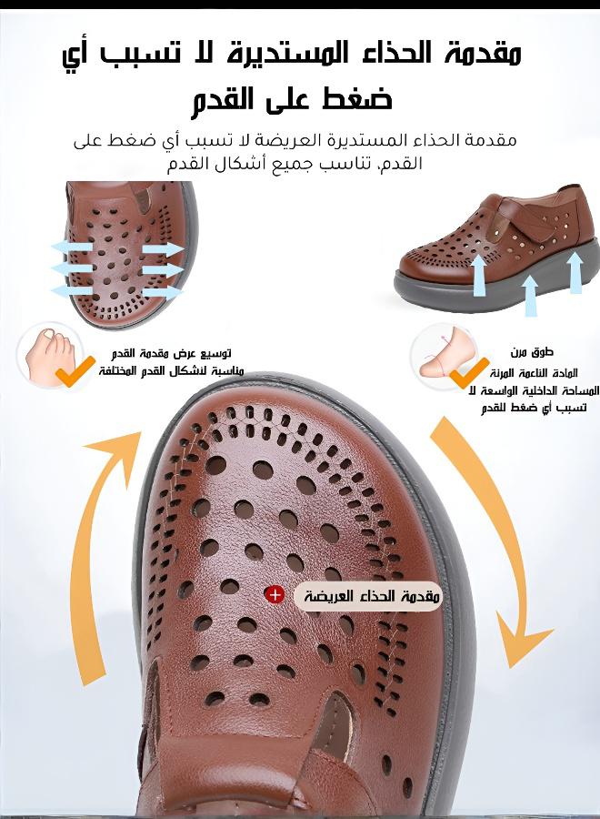 صندل جلدي مصنوع يدويا بقاعدة ناعمة - Image 3