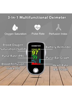 MCP MCP OX201 Pulse Oximeter with Oxygen Saturation Monitor, Heart Rate Monitor (Black)  - Image 5