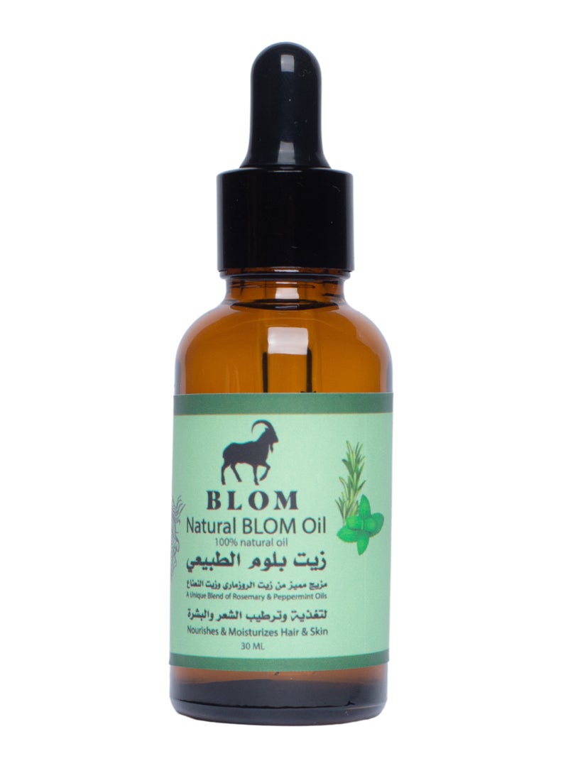 BLOM - Bloom Oil – Meet Your Daily Hair and Skin Care Needs with a Formula That Combines the Properties of Peppermint, Rosemary, Jojoba, Argan, Olive, Castor & Lavender Oils 30ml 100% Natural - Image 1