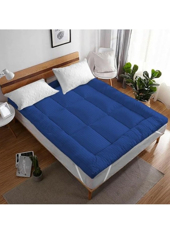 Comfy 180 X 200 X 10 Cm Blue Hotel Style Cotton Mattress Topper With Fiber Filling - pzsku/ZEA99BB3CCE90CB314F13Z/45/_/1713080221/1e6e06b9-4a00-4eeb-9b96-a90d490e1372