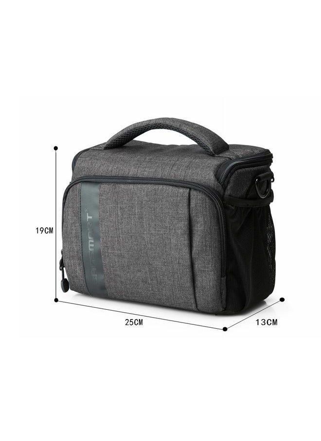 BAGSMART Camera Bag Padded Camera Shoulder Bag for Photographers, Waterproof Camera Bags & Cases with Rain Cover for SLR DSLR, Lenses, Accessories, Grey  - Image 3