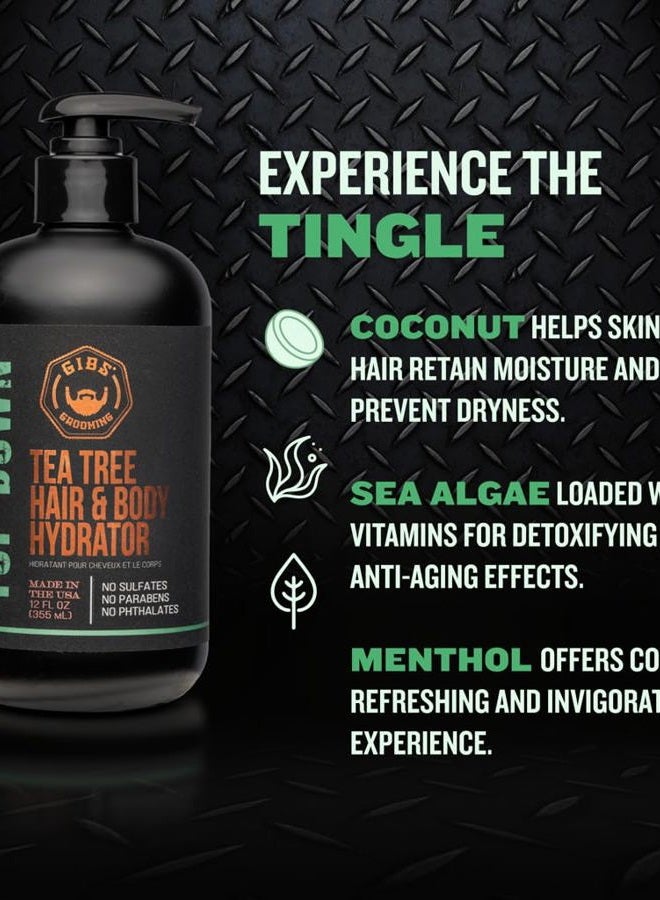 GIBS Top Down Hair and Body Hydrator, Tea Tree Moisturizer for Hair and Skin, 12 oz - Image 4