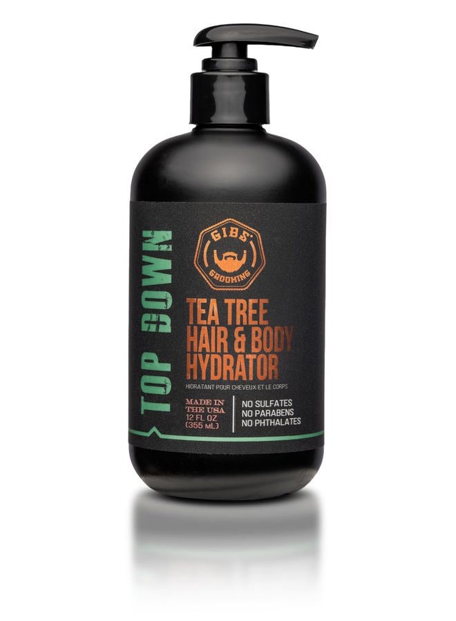 GIBS Top Down Hair and Body Hydrator, Tea Tree Moisturizer for Hair and Skin, 12 oz - Image 1