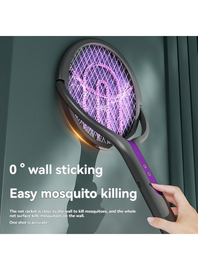 Electric Fly Swatter with Extendable Long Handle & UV Light Trap | 90° Rotatable Mosquito Killer Lamp | Type-C Charging | Detachable Telescopic Rod Foldable Bug Zapper for High Ceilings & Walls - Image 5