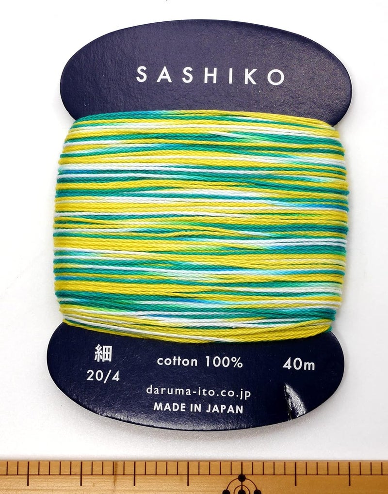 Daruma Yokota Daruma Sashiko Thread Single and Variegated Color (Shaved ice, Thin 40M Card) - Image 2