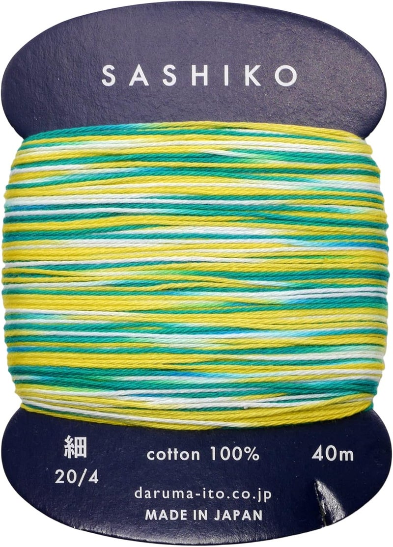Daruma Yokota Daruma Sashiko Thread Single and Variegated Color (Shaved ice, Thin 40M Card) - Image 1