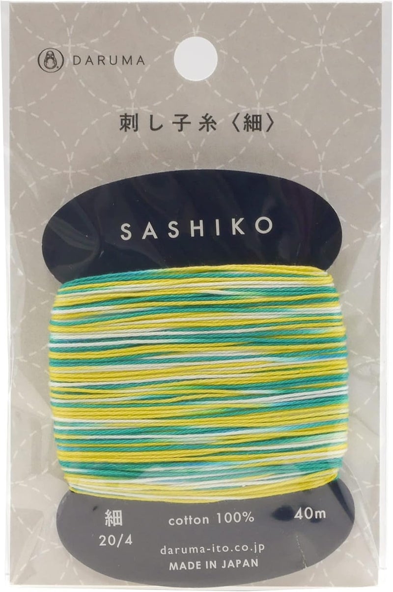 Daruma Yokota Daruma Sashiko Thread Single and Variegated Color (Shaved ice, Thin 40M Card) - Image 3