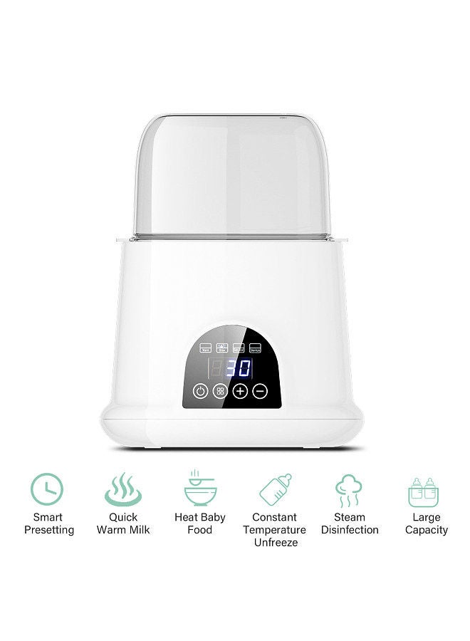 Multifunctional Baby Bottle Warmer Steam Sterilizer Fast Baby Food Heater Large Capacity Adjustable Temperature Low Noise with LED Screen for Baby Feeding Bottles - Image 5