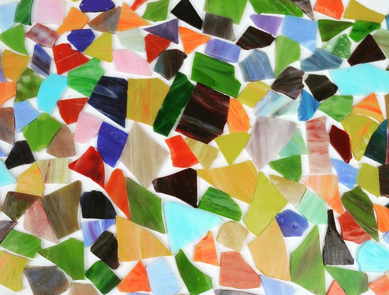 Lanyani قطع زجاجية ملونة من لانياني، زجاج ملون، ألوان وأشكال متنوعة، 1 كجم/35 أونصة - Image 3