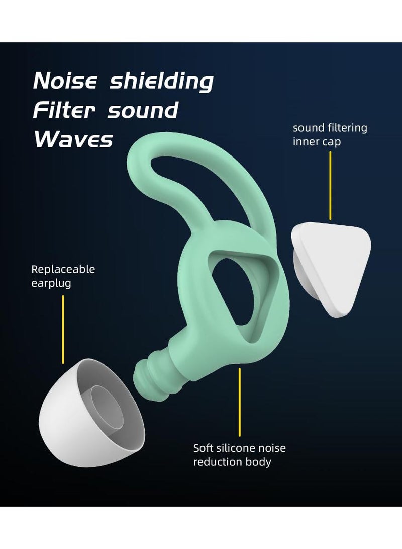 Al Kanzi 1 Pair Reusable Silicone Earplugs for Swimming, Sleeping, Noise Reduction, Waterproof Hearing Protection, Comfortable Fit with S, M, L Sizes, Portable Case - Image 3