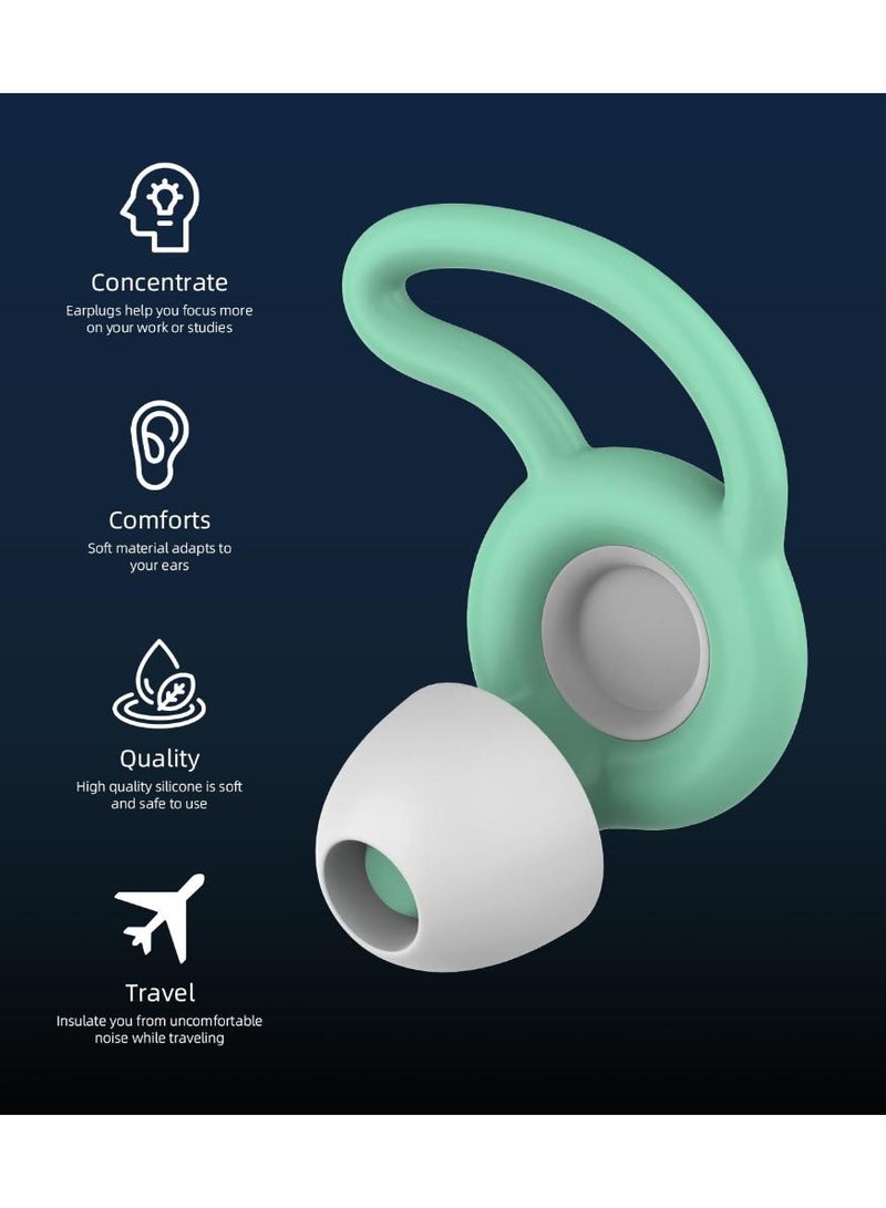 Al Kanzi 1 Pair Reusable Silicone Earplugs for Swimming, Sleeping, Noise Reduction, Waterproof Hearing Protection, Comfortable Fit with S, M, L Sizes, Portable Case - Image 5