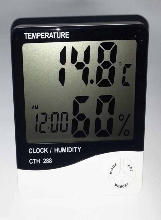 AMAR DIGITAL LCD CLOCK CUM HYGROMETER WITH TIME HUMIDITY TEMPERATURE DISPLAY FOR HOME OFFICE HOTEL - Image 1