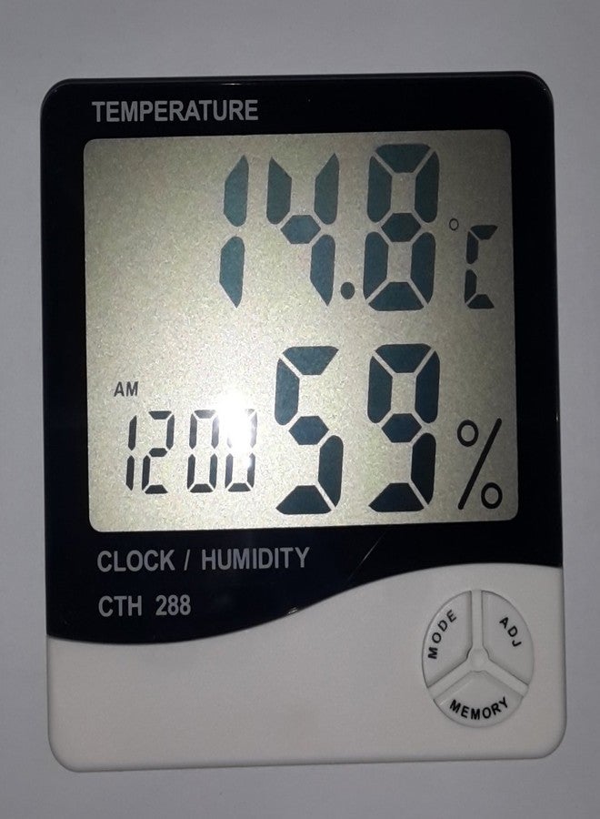 AMAR DIGITAL LCD CLOCK CUM HYGROMETER WITH TIME HUMIDITY TEMPERATURE DISPLAY FOR HOME OFFICE HOTEL - Image 2
