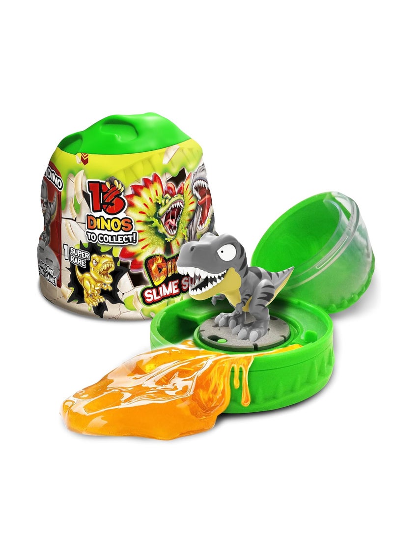 كريز السلايم السحري - كبسولة دينوريكس مع الأطفال السلايم وأشكال الديناصورات القابلة للجمع - 13 ديناصورًا للجمع، 1 منها نادر للغاية - Image 1