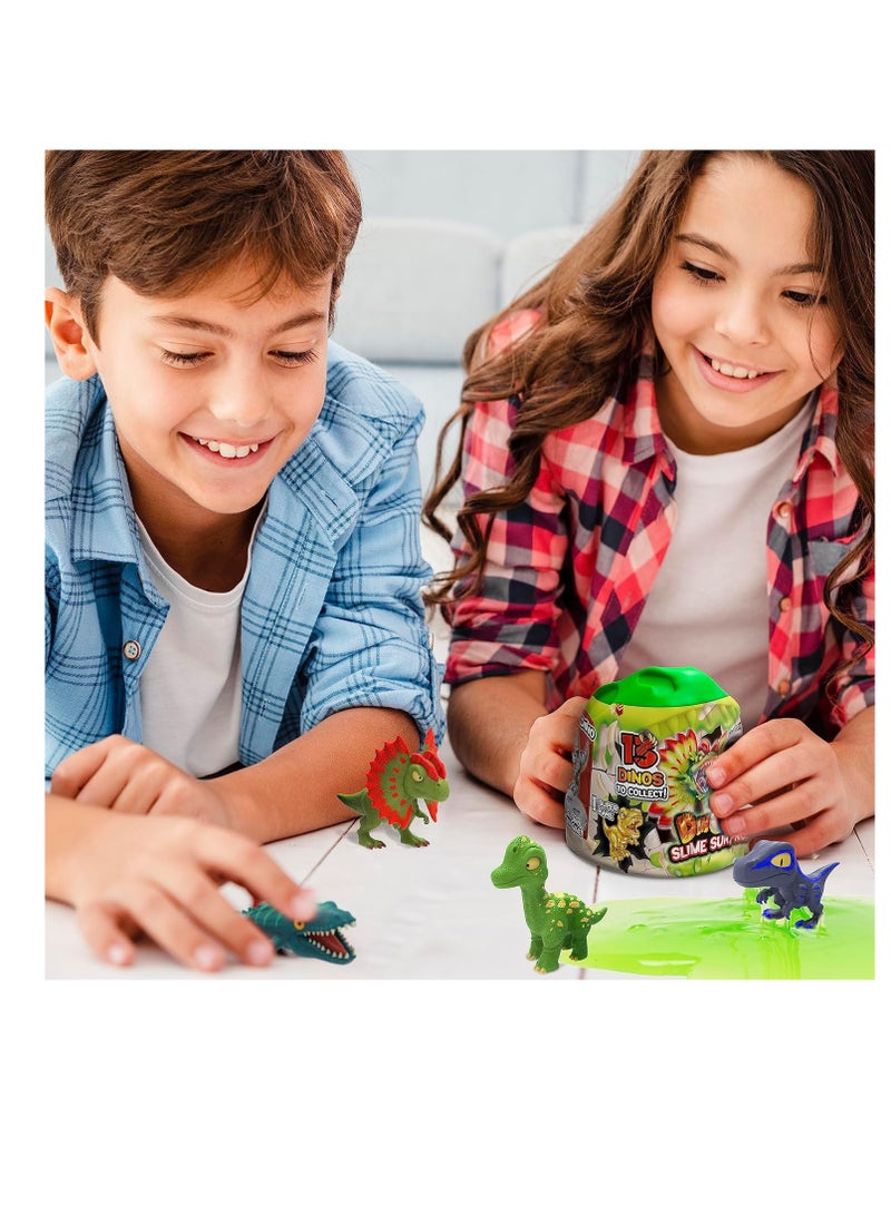 كريز السلايم السحري - كبسولة دينوريكس مع الأطفال السلايم وأشكال الديناصورات القابلة للجمع - 13 ديناصورًا للجمع، 1 منها نادر للغاية - Image 5