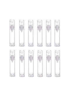 Elandy 12Pcs Portable Empty Refillable Clear Plastic Airless Vacuum Pump Bottle Cosmetic Make-up Cream Lotion Sample Packing Toiletries Liquid Storage Container Vial Jars(10ml/0.34oz) 