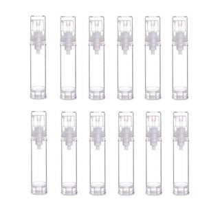 12Pcs Portable Empty Refillable Clear Plastic Airless Vacuum Pump Bottle Cosmetic Make-up Cream Lotion Sample Packing Toiletries Liquid Storage Container Vial Jars(10ml/0.34oz) - pzsku/ZEA9A2DC24C46D26A1E83Z/45/_/1744283937/7a6964dc-ea2e-4c81-b55d-d75cb1c4dc80
