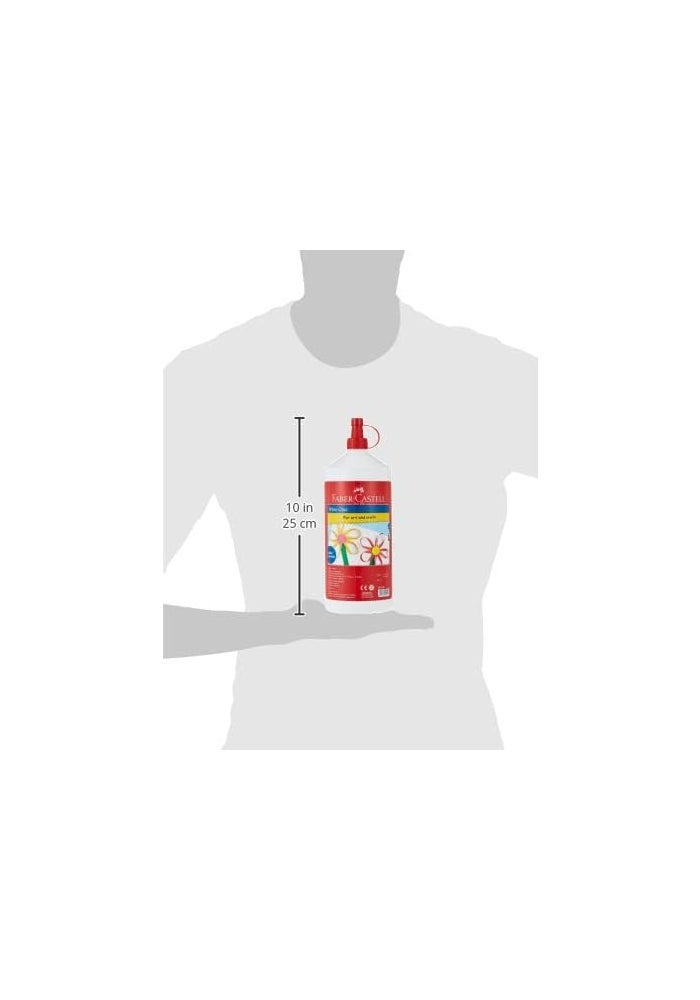 Faber-Castell White Washable Glue 1000ML - Art and Craft Adhesive - Image 4