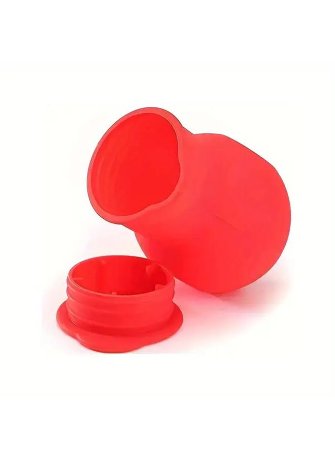Red Commercial Grade Silicone Chocolate Melting Pot with Lid and Pouring Spout - Image 2
