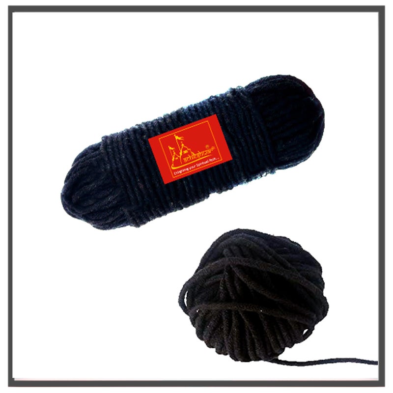 Achleshwar Cotton Black Thread Nazar Dhaga Original Strong Durable Protective Thread for Evil Eye Protection Black 20 Meter - Image 3