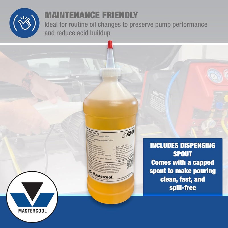Mastercool 90032 Deep Vacuum Pump Oil - High Viscosity Lubricant for HVAC and Automotive Applications - Image 5