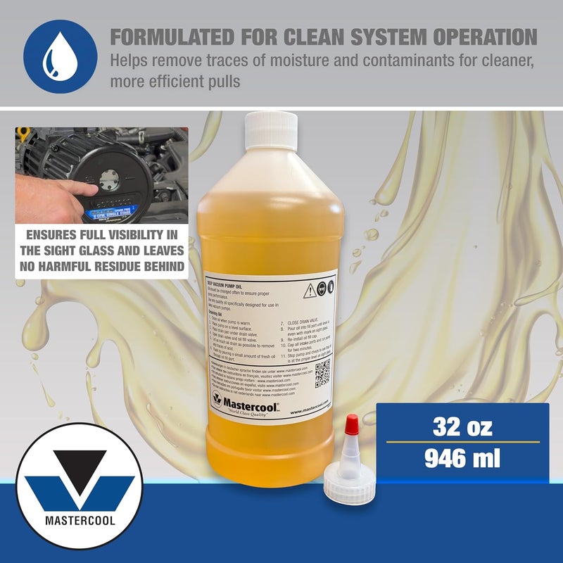 Mastercool 90032 Deep Vacuum Pump Oil - High Viscosity Lubricant for HVAC and Automotive Applications - Image 4