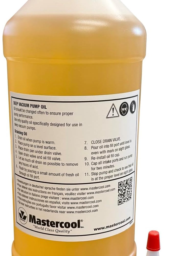 Mastercool 90032 Deep Vacuum Pump Oil - High Viscosity Lubricant for HVAC and Automotive Applications - Image 1