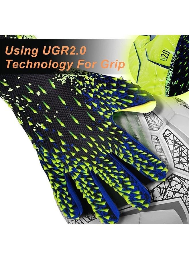 Arabest Children's Football Gloves Goalkeeper Gloves Children's Goalkeeper Gloves Wear-resistant Non-slip Wrist Guard Goalkeeper Gloves - Green - Image 5