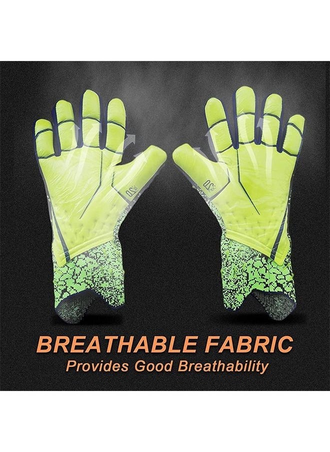 Arabest Children's Football Gloves Goalkeeper Gloves Children's Goalkeeper Gloves Wear-resistant Non-slip Wrist Guard Goalkeeper Gloves - Green - Image 2