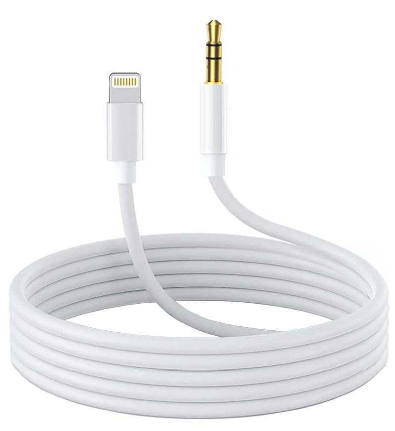 Wahbite Lightning to 3.5mm Audio Cable Compatible with iPhone 13/12/11/XR/XS/X/8/7/6 Plus/SE 2, iPad - Image 1