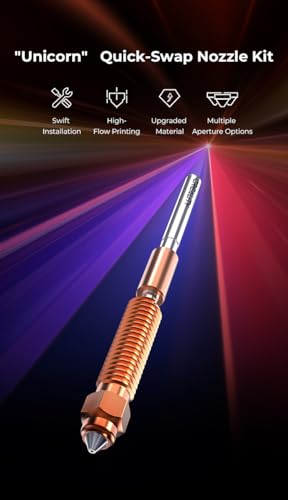 Lokkr Creality Unicorn Quick-Swap Nozzle Kit (4PCS) for 3D Printer K1/K1 Max (2024), K1C, Ender-3 V3/V3 Plus, Swift Installation, High-Flow Printing, Upgraded Material, 0.4mm x 2, 0.6mm, 0.8mm - Image 2