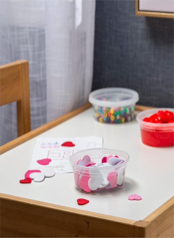 Stack Man [48 Sets - 8 oz.] Plastic Deli Disposable Food Storage Containers with Airtight Lids - Slime Containers with Lids - Image 5