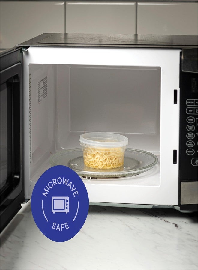 Stack Man [48 Sets - 8 oz.] Plastic Deli Disposable Food Storage Containers with Airtight Lids - Slime Containers with Lids - Image 4