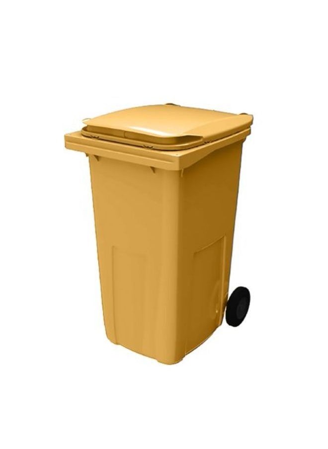 BYFT - CONTENUR WASTE BIN Plain With Wheel Yellow PVC 240 L Set of 1 - Image 1