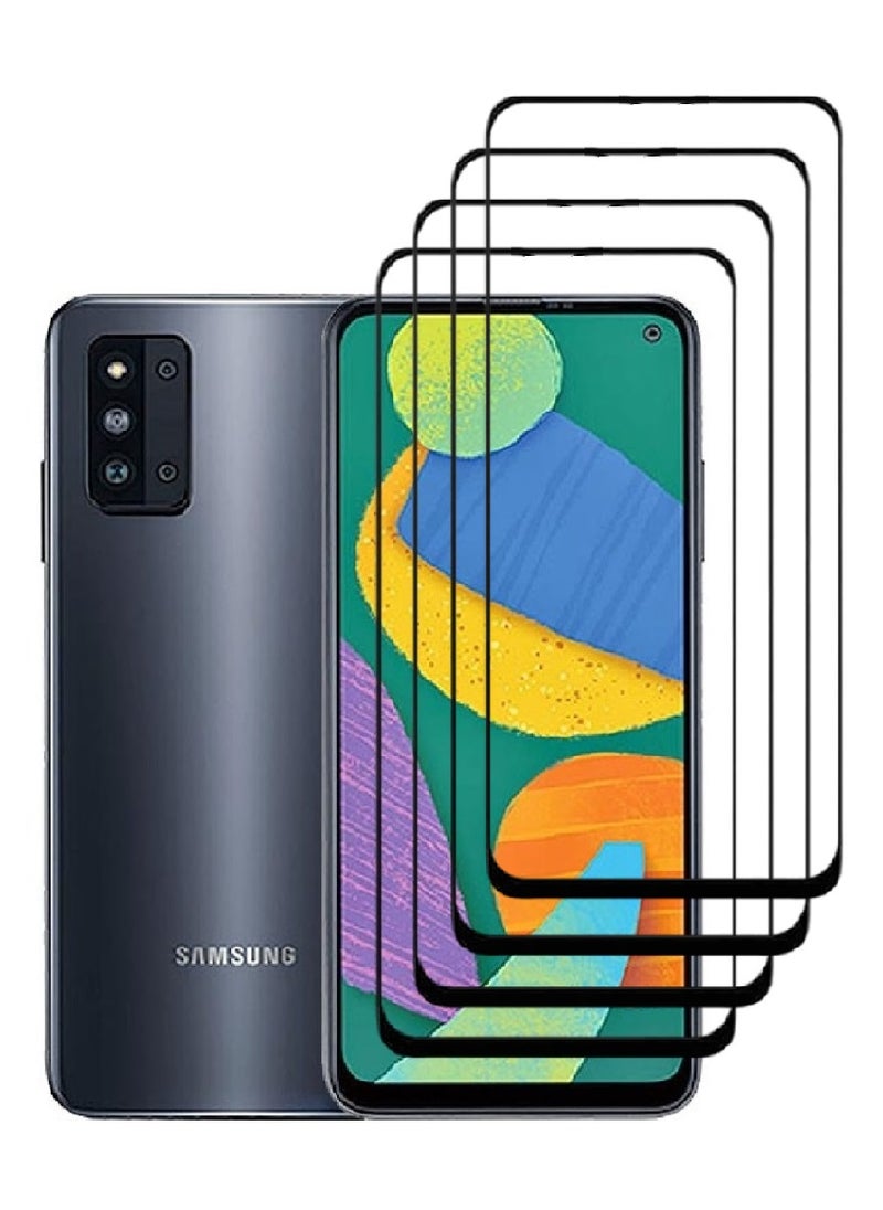AINA 4 Pieces Tempered Glass Screen Protector 5D Designed For Samsung Galaxy F52 5G Full Glue Edge to Edge Full Screen Coverage And Bubble Free - Image 1
