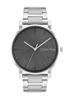 Men Analog Round Shape Stainless Steel Wrist Watch 25200256 43 mm