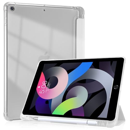JOYLAND Cute Capybara Pattern Case for iPad (A16) 11th Gen 2025 11-inch/10th Gen 2022 10.9 inch, Pencil Holder & Clear Transparent Soft TPU Back & Trifold Smart Pad White Cover for Girls Women - Image 5