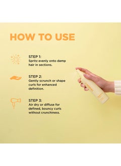 Design.ME BOUNCE.ME Curling Gel Spray by DESIGNME | Frizz-Free Curl Defining Gel - Refresh Curls, Waves, Coils | Non-Crunchy, Non-Sticky Formula - Climate Control Styling, 7.77Oz  - Image 4