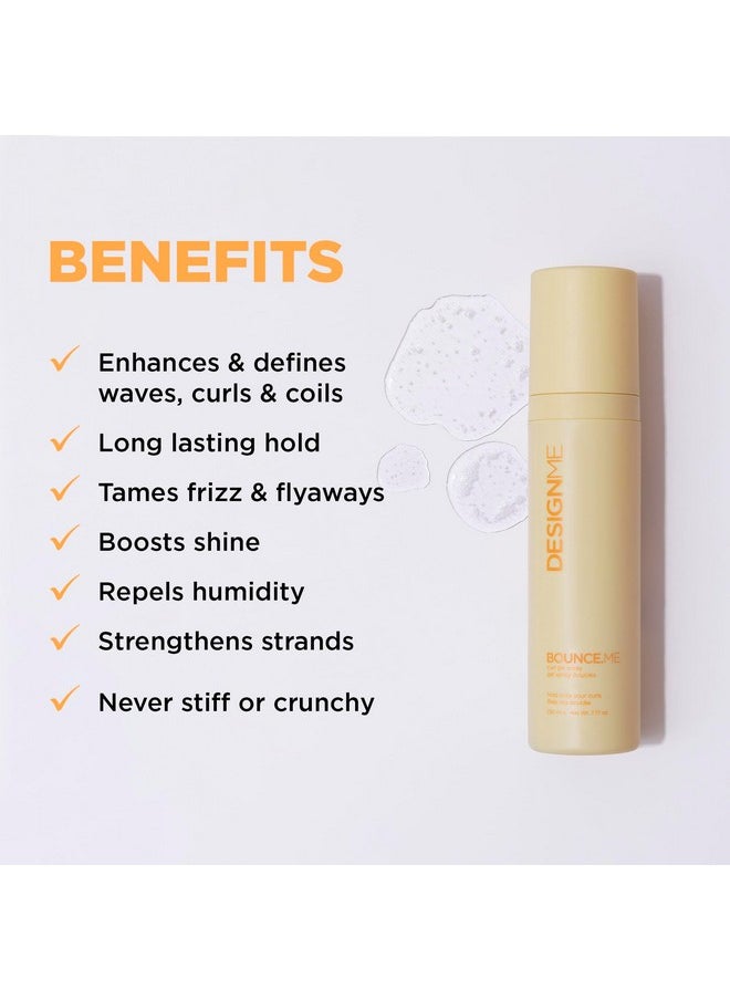 Design.ME - BOUNCE.ME Curling Gel Spray by DESIGNME | Frizz-Free Curl Defining Gel - Refresh Curls, Waves, Coils | Non-Crunchy, Non-Sticky Formula - Climate Control Styling, 7.77Oz - Image 1