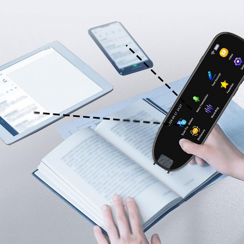 Scan Reading Pen, Reading Pen for Dyslexia, OCR Translation Pen Scanner, Offline Online Portable 2 Way Language Translator Device 5.0in Ultra Big Screen - Image 3