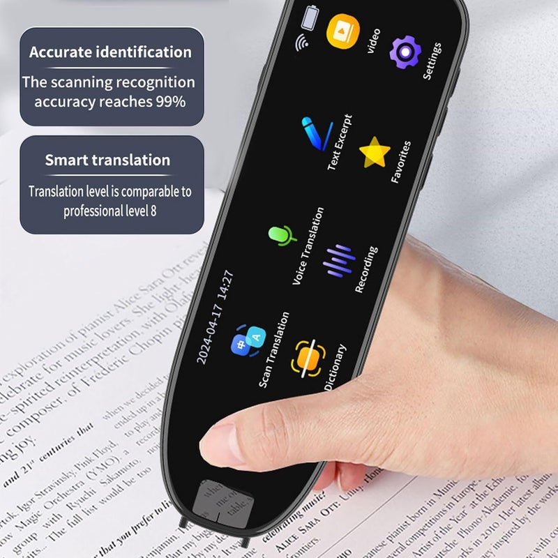 Scan Reading Pen, Reading Pen for Dyslexia, OCR Translation Pen Scanner, Offline Online Portable 2 Way Language Translator Device 5.0in Ultra Big Screen - Image 5